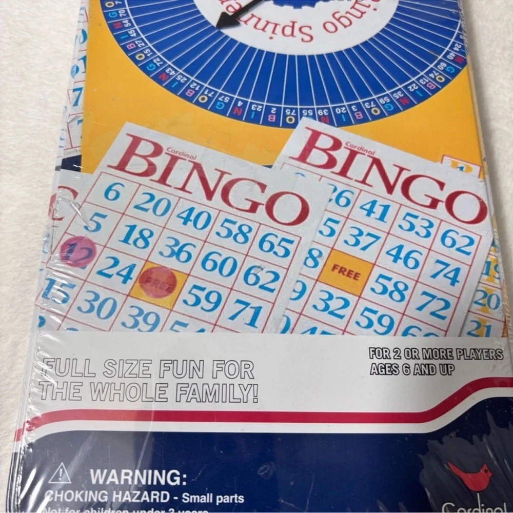 Cardinal Bingo Full Size Game‎ with cards,Spinner and Markers Family Fun Games